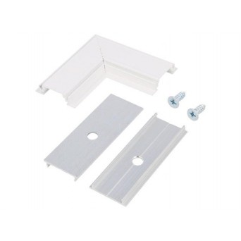 Kit connettore angolare L Groove10 anodizzato bianco